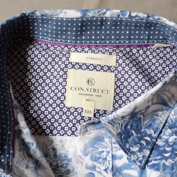 Con.Struct - Men's Floral - Cotton - Short Sleeve - Button Down Shirt - XXL - Picture 3 of 5